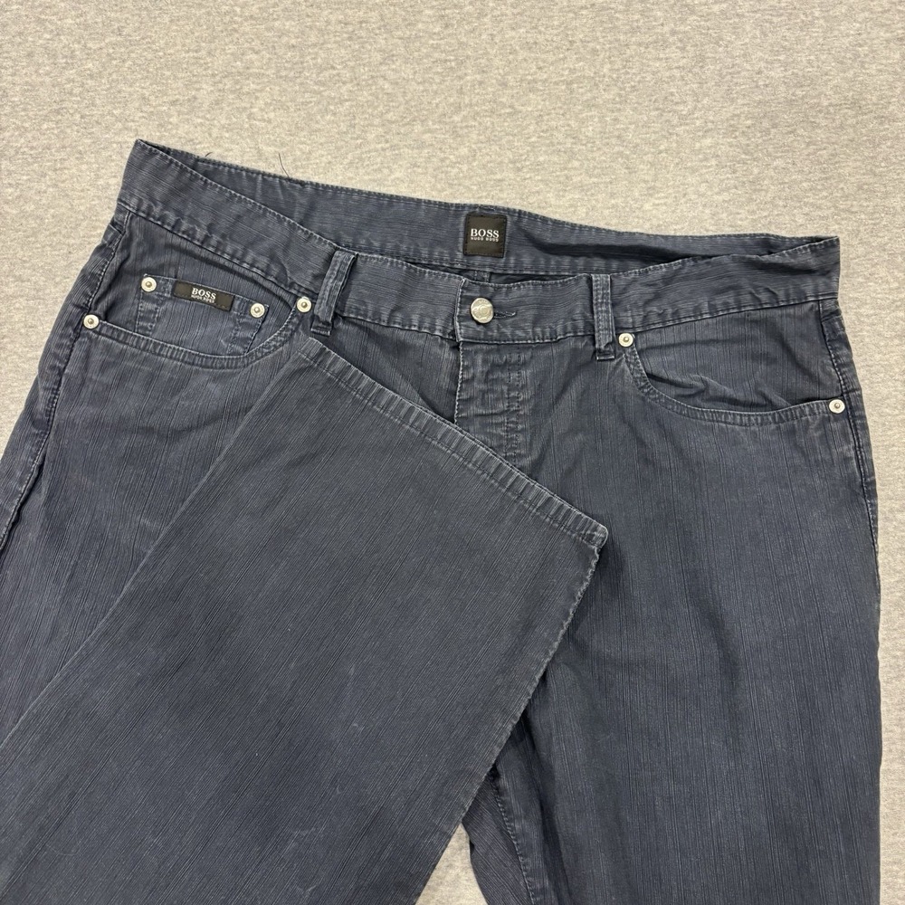 Boss Hugo Boss Texas Pants Men's Size 38x34 Dark Navy Blue Straight Leg Trousers